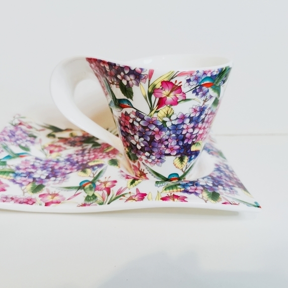 𝅺ADELINE Fine Porcelain Tea Cup and Saucer Set - Picture 4 of 6